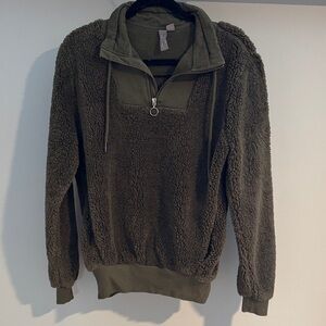 Sweaty Betty small Olive Green Quarter-Zip fleece